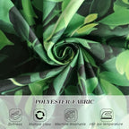 Green Leaves Backdrop - Nature Greenery Polyester Photography Background for Birthday Wedding Decor Soft Fabric Wall Banner | Baby Shower, Safari, Dinosaur Theme Photo Booth(8x6ft) - Image 4