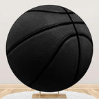 Renaiss 7x7ft Cool Black Basketball Round Backdrop Cover Basketball Match Sports Meeting Circle Photography Background Basketball Theme Baby Shower Birthday Fans Party Decor Arch Photo Booth Prop by Renaiss