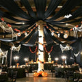 12 Panels 5ft(W) x 20ft(L) Black Ceiling Drapes for Halloween Parties by PartyVillage