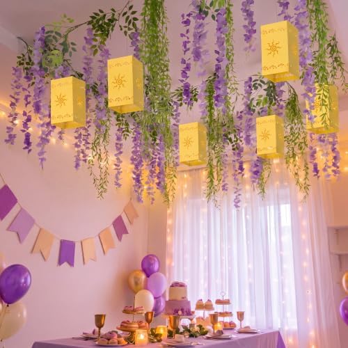 Yinder 33 Pcs Purple Princess Party Decor Princess Sun Ceiling Decor by Yinder