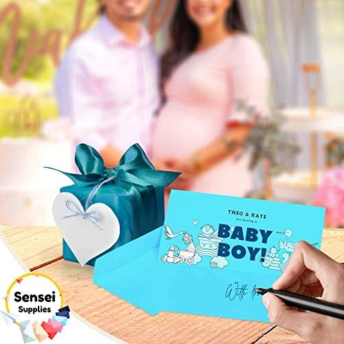110 5x7 Deep Sky Blue Invitation Envelopes - for 5x7 Cards - A7 - (5 ¼ x 7 ¼ inches) - Perfect for Weddings, Graduation, Baby Shower - 120 GSM - Peel, Press & Self Seal - Square Flap (Pack of 2) - Image 4