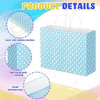 Gueevin 48 Piece Large Pastel Gift Bags with Handle 12.5 x 10 x 4.5 Inch Paper Polka Dot Pink Yellow Green Candy Treat Goodie Bags for Birthday Baby Shower Wedding Party Favors - Image 5