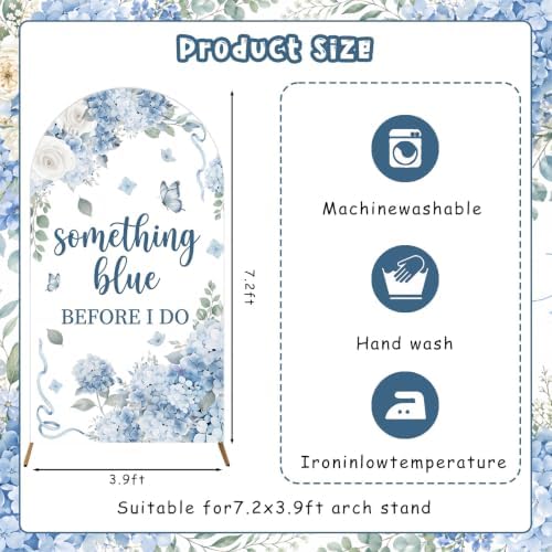 Something Blue Before i Do Bridal Shower Arch Backdrop 7.2 FT - Image 5