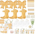 50Pcs Boots or Bows Gender Reveal Decor Western Baby Shower Prizes for Game by Easma