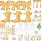 50Pcs Boots or Bows Gender Reveal Decor Western Baby Shower Prizes for Game by Easma