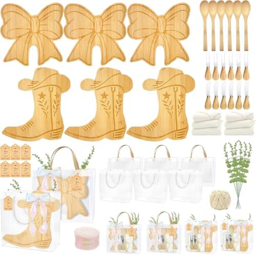 50Pcs Boots or Bows Gender Reveal Decor Western Baby Shower Prizes for Game by Easma