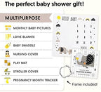 Pondering Pine Organic Baby Monthly Milestone Blanket for Boy or Girl with Month Marker - Elephant Milestones Blanket, 1-12 Months, Gender Neutral, 47" X 47" - Image 6