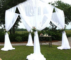 Barcelonetta | Chiffon Fabric | Decoration, Drapery Fabric | Wedding, Gender Reveal, Baby Shower, Birthday | for Arbor, Arch, Canopy, Table and Chair Decoration (White, 10 Yards) - Image 7