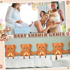 Seenelling 12 Sets Bear Diaper Changing Baby Shower Game Kit, Brown - Image 5