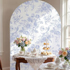Tegeme Floral Arch Cover 7.2ft Blue Stretchy Spandex for Wedding - Image 6