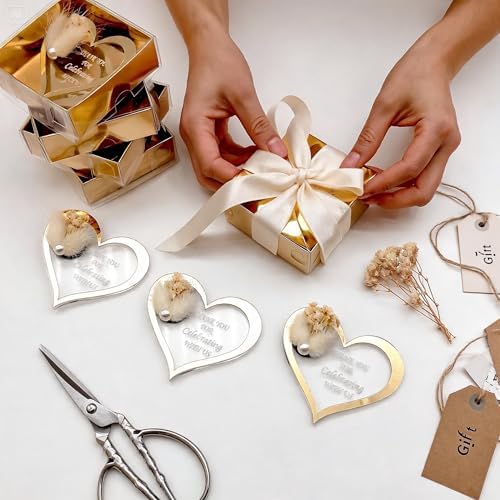 Gold Heart Magnet Wedding Favor, Set of 20, Party Favors for Attendee - Image 3