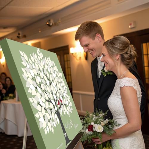 MuralMax Personalized Wedding Signing Tree Canvas Guest Book Wall Art - Image 3