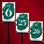 Watercolor Splash Wedding Table Number Cardss 1-100 Double Sided For Reception Event Party Baby Shower Birthday 4x6 - Image 3