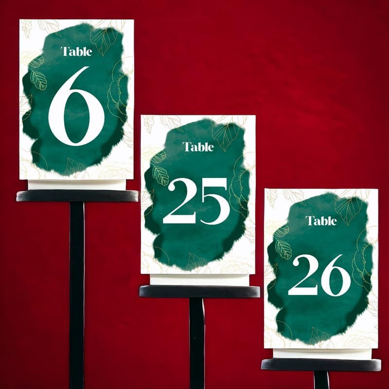 Watercolor Splash Wedding Table Number Cardss 1-100 Double Sided For Reception Event Party Baby Shower Birthday 4x6 - Image 3