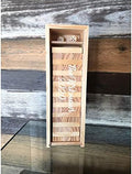WE Games Custom Engraved Wood Block Party Game in Wooden Case, Guest Book Alternative for Wedding, Graduation, Baby Shower, Retirement Party - 12 inches Tall in Box, Clear Acrylic Lid by WEGames