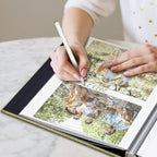 Large Photo Album Self Adhesive, DIY Scrapbook Album for 600 Photos, 13"x12.6" 120 Pages Light Matcha Linen Cover Memory Book - Image 6