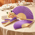 Paper Hand Fans, 8.3 Inch Foldable Handheld Fans for Wedding Favors, Party Decorations, Bridal Shower, Baby Shower, Summer Cooling, (Color 48pcs) - Image 4
