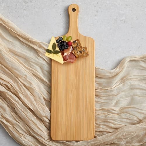 Ziliny 4 Sets Baby Shower Game Prizes Cheese Board Gift Sets, Bamboo Color - Image 4