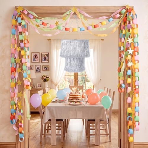 Fancy Princess Birthday Party Decor Garland, Pastel, Large, 5 Pcs - Image 6