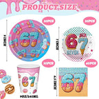 Suclain 150 Pcs 6 7 Birthday Party Tablewear, Six Seven Birthday Decoration - Image 2