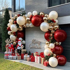 Burgundy Gold Balloons Garland Double Stuffed Wine Red Sand White Balloons Metallic Gold Latex Balloons Arch Kit for Bridal Wedding Christmas Baby Shower Birthday Party Decoration by LUXURparty