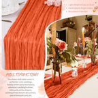 Showgeous 20 Pack Orange Cheesecloth Table Runner, 17 x 108 Inches - Image 5