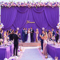 40ft x 10ft Wrinkle Free Purple Wedding Backdrop Curtains for Party Bridal Shower Reception Decorations Purple Fabric Curtain Backdrops Drapes for Photography Baby Shower Birthday Background by Tao-GePartyDecorations