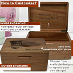 USA Flag Box with Name, Personalized Wooden Keepsake Box for Mens, Boys - Image 3