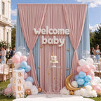 50x12 ft Dusty Pink Backdrop Curtains for Weddings, Birthdays and Photos - Image 3