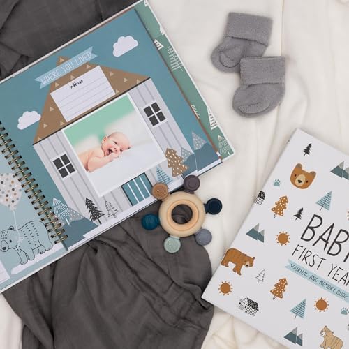 Keepsake Baby Memory Book for Baby Boy or Girl – Timeless Woodland Baby Journal Scrapbook Photo Album for First 5 Years – Milestone Book to Record Every Event from Birth to Age 5 - Image 3