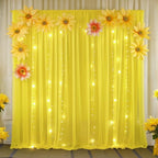 10ft x 10ft Canary Yellow Backdrop Curtain Drapes, Wrinkle-Free Sheer Chiffon Fabric Photo Backgroud Panels for Wedding Arch Party Ceremony Stage Photography Decoration - Image 6