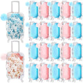 VioraWhite 40 Pcs Mini Suitcase Empty Box and Plush Ball Set, Pink, Blue by VioraWhite