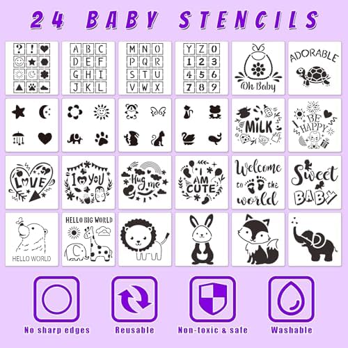 78PCS Baby Bib Bodysuit Baby Shower Set Baby Shower Game Sign Baby Feede Bib Newborn Bodysuit Fabric Marker - Image 3