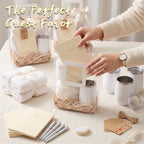 4 sets Baby Shower Prizes for Game Winners Baby Shower Favors Gifts including 12 oz Coffee Cups Notebooks Towels Pens Thank You Cards Raffia Gift Bags - Image 5