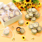 MTLEE 50 Sets Bee Baby Shower Party Favors Candles,Bee Tealight Candles - Image 3