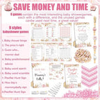 Sherr 476 Pcs Pink Pumpkin Baby Shower Game, 9 Style Baby Shower Activities - Image 4