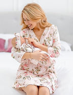 Mommy and Me Robe and Swaddle Set | Maternity Robe Matching Baby Girl, Boy - Image 4