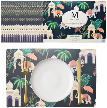 Paper Placemats Design – Temple Dreams Exotic Palace – Malabar Home - Image 2