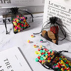 Woanger 500 Pcs Black Organza Bags Bulk 3 x 4 Inch Small Drawstring Mesh Gift Bags Sheer Jewelry Pouches Sachet Candy Pouch for Wedding Favor Holiday Festival Birthday Party Shower (Pack of 2) - Image 4