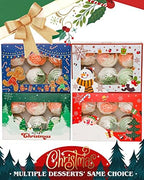 qiqee Christmas 6 Cupcake Boxes with Window 30 Packs Cupcake Box 9.4x6.1x3 inch Bakery Boxes For Cupcakes Carrier, Cupcake Containers - Image 4