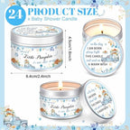 MTLEE 24 Pcs Fall Baby Shower Candle Favor Thanksgiving Little Pumpkin Blue - Image 2