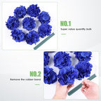 AVIVIHO 65pcs Fake Flowers Royal Blue Hydrangea Artificial Flowers Bulk (Not Squished, No Steaming Need) Silk Flowers with Stems for Wedding Decor,Home,Baby Shower,Table Centerpieces Decoration - Image 6
