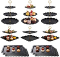 Cupcake Stand Set of 12, 6 Tiered Cupcake Stands & 6 Dessert Trays, Cake Stand Dessert Table Display Set for Baby Shower Wedding Tea Party Birthday Decorations by Unknown