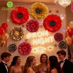 Alecono 9 Pcs Giant Paper Flowers Decorations for Wall (24", 20", 14") - Image 6