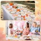 350 Pcs Little Pumpkin Baby Shower Decorations, Tableware Set for 50 Guests Including Pumpkin Plates, Napkins, Cups, Knives, Forks & Spoon for A Little Pumpkin is On The Way Baby Shower, Birthday - Image 5