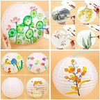 LIHAO 20PCS White Paper Lanterns with Lights, Round Hanging - Image 6