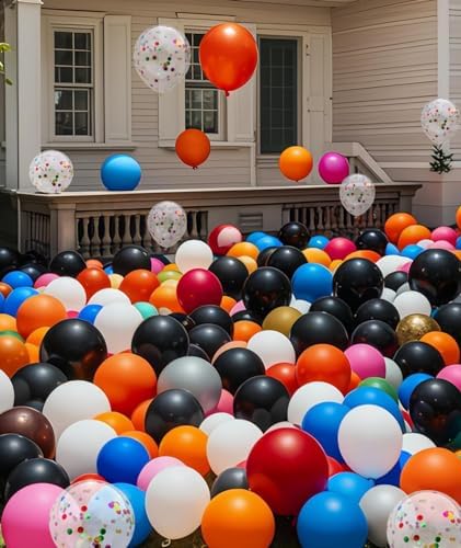 2000 Pcs Balloons Bulk 12 inch Assorted Colors Rainbow Latex Balloon 12 Colors, for Wedding, Graduation, Birthday Party Various Event Decorations - Image 5