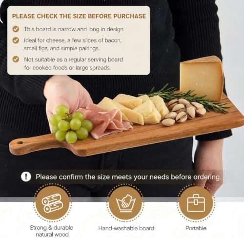 Ziliny 4 Sets Baby Shower Game Prizes Cheese Board Gift Sets, Acacia Color - Image 3