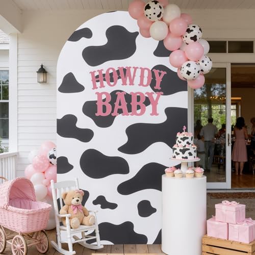 Dairy Cow Arch Backdrop Cover, 7.2 FTx 4FT, for Birthday and Baby Shower - Image 5