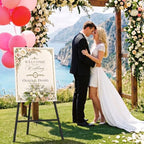 Black Metal Easel Stand for Sign,Heavy Duty Art Easel with Adjustable Chain,Tripod Structure,4-Level Height—Easels for Wedding Welcome Sign Holder,Baby Shower Poster,Birthday Party,Posters - Image 2